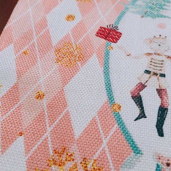 Nutcracker Placemats Christmas Decor Set 4 Pink Xmas Holiday Table Decorations - Picture 10 of 14